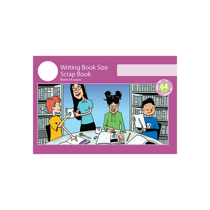 Writing Book Size Scrap Book 64pp Purple Cover