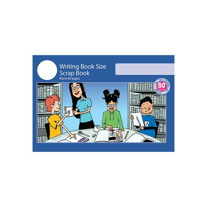 Writing Book Size Scrap Book 80pp Blue Cover