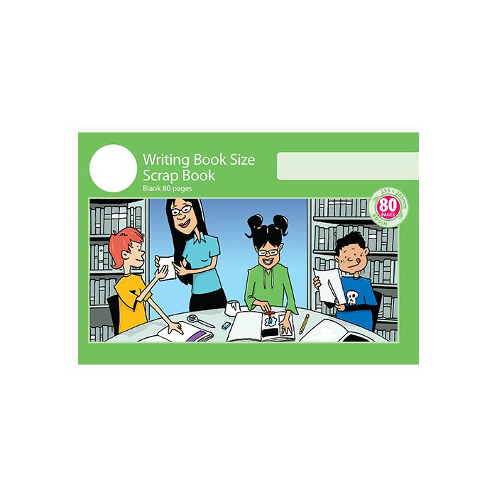 Writing Book Size Scrap Book 80pp Green Cover