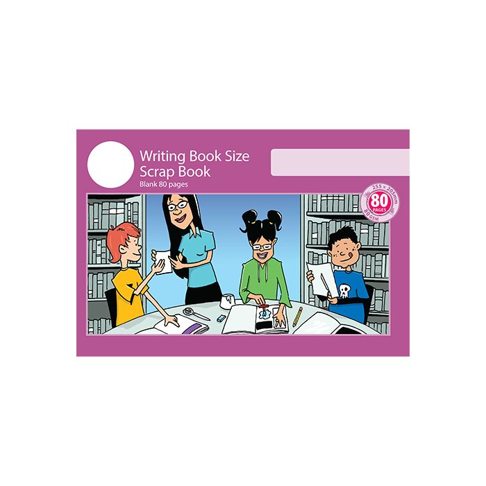 Writing Book Size Scrap Book 80pp Purple Cover