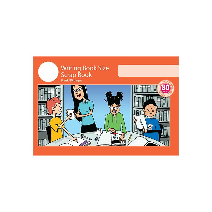 Writing Book Size Scrap Book 80pp Red Cover