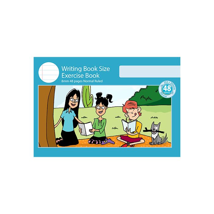 Writing Book Size Exercise Book 8mm Normal Ruled 48pp