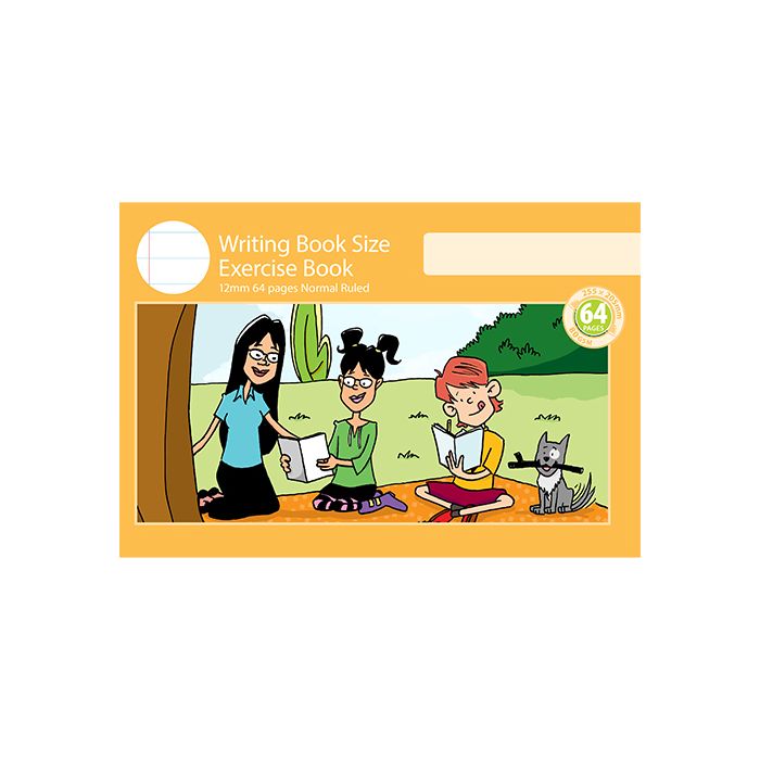Writing Book Size Exercise Book 12mm Normal Ruled 64pp