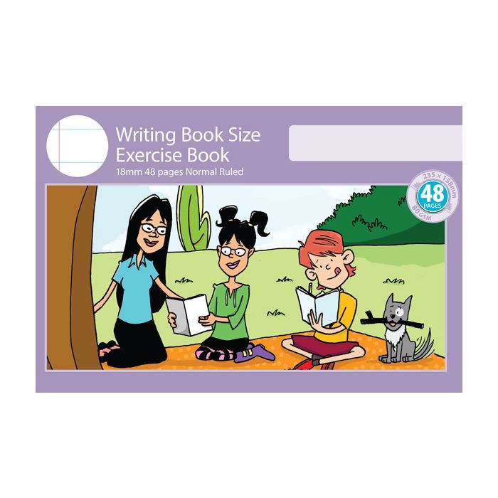 Writing Book Size Exercise Book 18mm 48pp Normal Ruled
