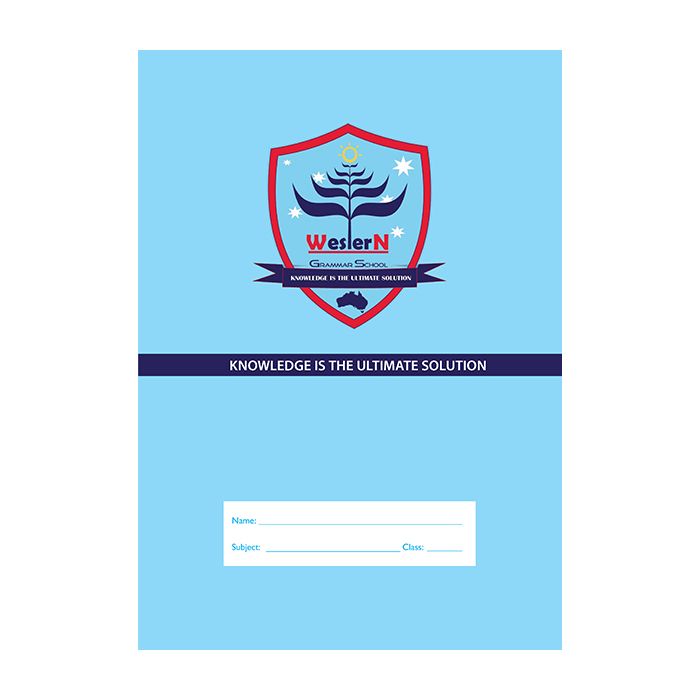 Western Grammar A4 Exercise Book 8mm 128pp Normal Ruled