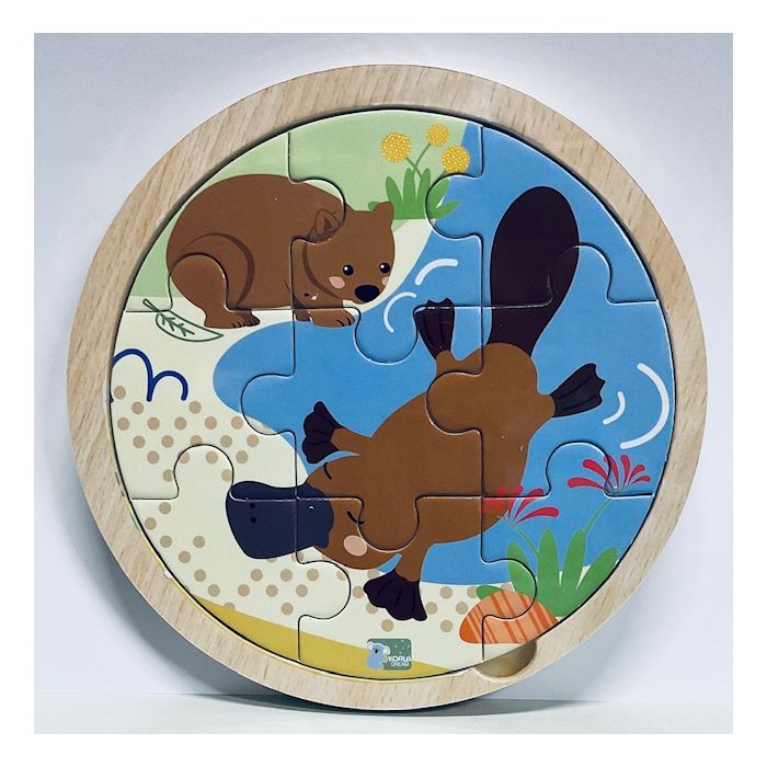 Bush Buddies 9 Pc Puzzle - Platypus and Wombat