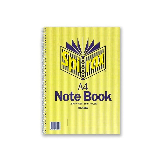 Spirax spiral-bound A4 Note Book 7mm 240 pages