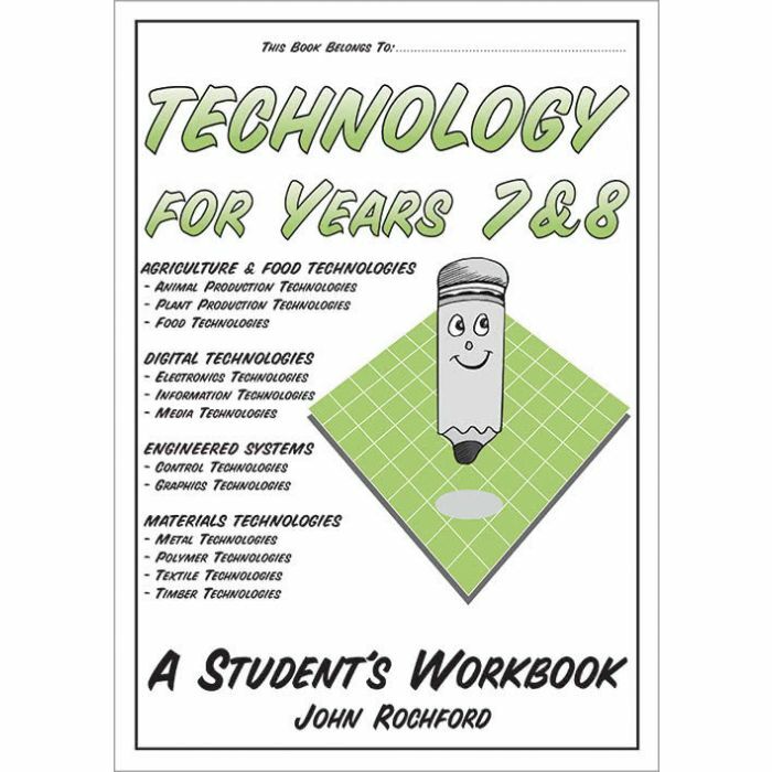 technology for years 7 8 a student s workbook john rochford 9780957963092 five senses education
