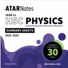ATAR Notes HSC Year 12 Physics Summary Sheets (2025-2027)
