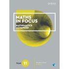 Maths in Focus Advanced Year 11 Student Book with 1 Access Code