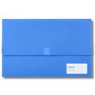 Foolscap Velcro Document Wallet - Blue