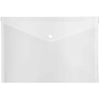 A4 document wallet with button - Clear