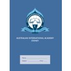 AIA-crested A4 Exercise Book 8mm 128pp Normal Ruled (Blue - Item #127)