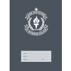 St Spyridon-crested Super Size Exercise Book 8mm 128pp Normal Ruled (Dark Grey)
