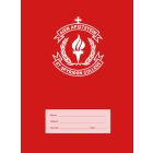St Spyridon-crested Super Size Exercise Book 8mm 128pp Normal Ruled (Red)