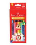 Faber-Castell Triangular Junior Grip Coloured Pencils 10pk