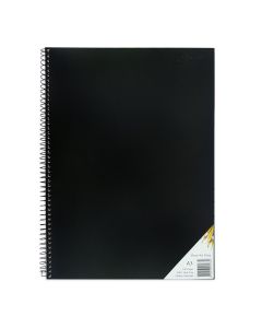 Quill A3 Visual Art Diary PP 110GSM 120 Pages - Black