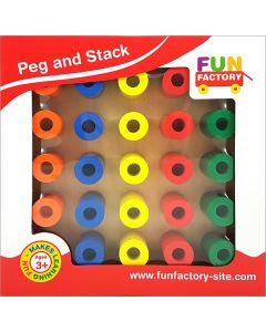 Peg and Stack Wooden Puzzle (Ages 3+)
