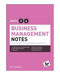 A+ Business Management Exam VCE Units 3 & 4