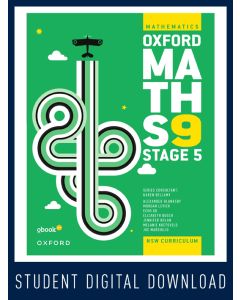 Oxford Maths 9 Stage 5 Student obook pro 1yr student licence (Code Emailed)