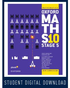 Oxford Maths 10 Stage 5 Student obook pro 1yr student licence (Code Emailed)