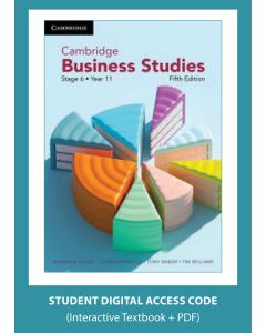 Cambridge Business Studies Stage 6 Year 11 5e digital (Code Emailed)
