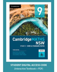 CambridgeMATHS NSW Year 9 Core & Standard Paths 3e digital (Code Emailed)