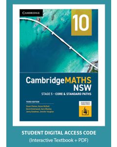CambridgeMATHS NSW Year 10 Core & Standard Paths 3e digital (Code Emailed)