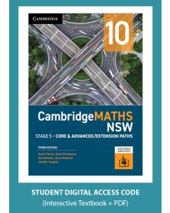 CambridgeMATHS NSW Year 10 Core & Advanced/Extension Paths 3e digital (Code Emailed)