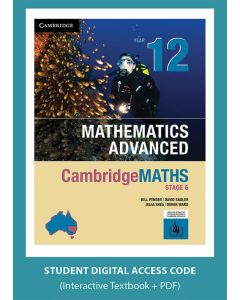 CambridgeMATHS Mathematics Advanced Year 12 digital (Code Emailed)