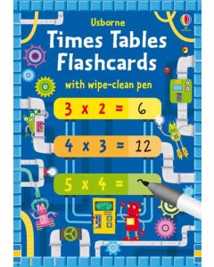 Usborne Time Tables Flashcards with wipe-clean pen