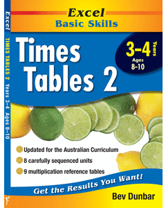 Excel Basic Skills: Times Tables 2 Years 3-4