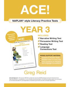 ACE! NAPLAN*-style Literacy Practice Tests Year 3 with Year 3 Reading Magazine