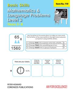 Basic Skills Maths & Language Problems Level 3  Yrs 5-8 (Basic Skills No. 119)