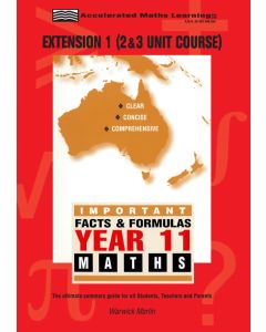 Facts and Formulas Year 11 Extension 1 (2&3 Unit) (old syllabus)