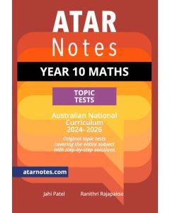 ATAR Notes: Year 10 Maths Topic Tests (2024-2026)