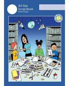 A4 Scrap Book 64pp Blue Cover