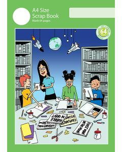 A4 Scrap Book 64pp Green Cover