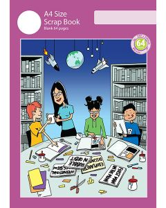 A4 Scrap Book 64pp Purple Cover