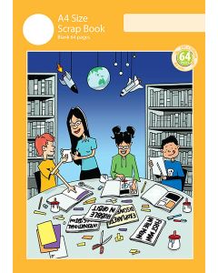 A4 Scrap Book 64pp Yellow Cover