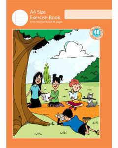 A4 Exercise Book 4mm Normal Ruled 48pp