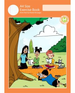 A4 Exercise Book 4mm Normal Ruled 64pp