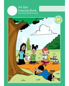 A4 Exercise Book 6mm Normal Ruled 64pp