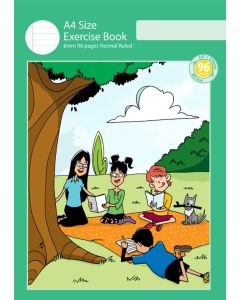 A4 Exercise Book 6mm Normal Ruled 96pp