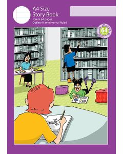 A4 Story Book 10mm Normal Ruled with Outline Frame 64pp