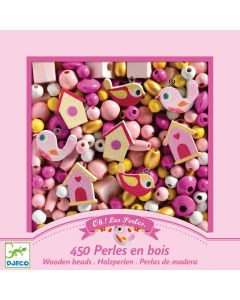 Djeco Wooden Beads Birds (4 years+)