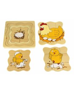 Chicken Lifestyle 4 Layers Puzzle (Ages 3+)