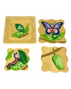 Butterfly Lifecycle 4 Layers Puzzle (Ages 3+)