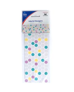 Colorful Hexagons Straight Border CD-108289