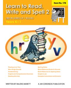 Learn to Read, Write & Spell Book 2 Yrs K to 1 (Item no. 178)